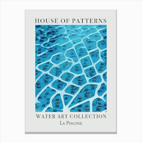 House Of Patterns La Piscine Water 22 Canvas Print