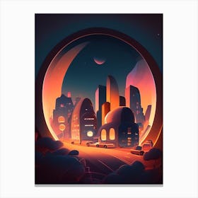 Light Pollution Comic Space Space Canvas Print