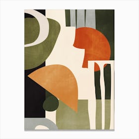 Abstract Shapes Green Canvas Print
