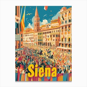 Aihrgdesign A 1970s Inspired Travel Poster For Siena Depictin 6e22a87d 79e0 4960 80fc 239c1935b040 1 Canvas Print