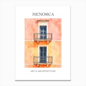 Menorca Travel And Architecture Poster 3 Canvas Print