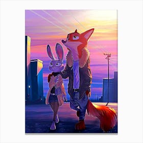 Zootopia Love Canvas Print