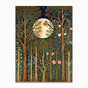 William Morris Moonlight In The Forest 105 Canvas Print