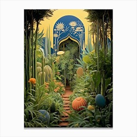 Jardin Majorelle Morocco Henri Rousseau Style 1 Canvas Print