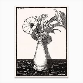 Vase With Flowers, Julie De Graag Canvas Print