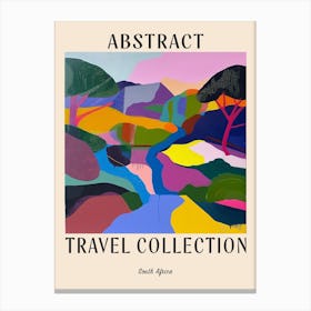 Abstract Travel Collection Poster South Africa 3 Canvas Print