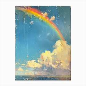 Rainbow Over The Ocean Canvas Print