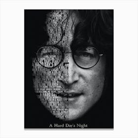 A Hard Day S Night The Beatles John Lennon Text Art Canvas Print