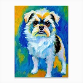 Affenpinscher 3 Fauvist Style dog Canvas Print