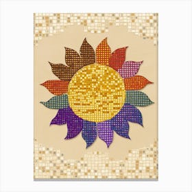 Mosaic Flower Canvas Print