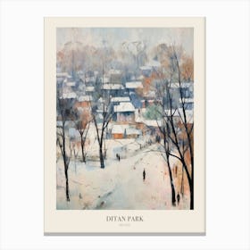 Winter City Park Poster Ditan Park Beijing 3 Canvas Print