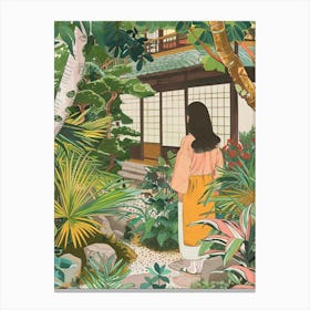 In The Garden Ginkaku Ji Temple Gardens Japan 2 Canvas Print