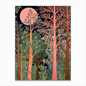 william morris Forest At Night 2 Canvas Print