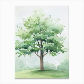 Paulownia Tree Atmospheric Watercolour Painting 5 Canvas Print