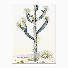 Herbert S Joshua Tree Minimilist Watercolour  (4) Canvas Print