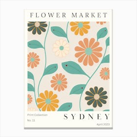 Flower Market Sydney Leinwandbild