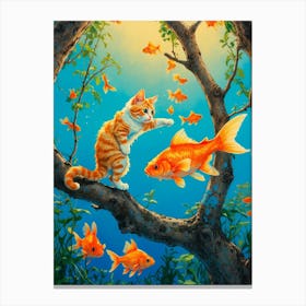 Goldfish Cat 1 Canvas Print