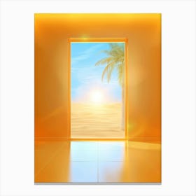 Open Door To The Beach Canvas Print