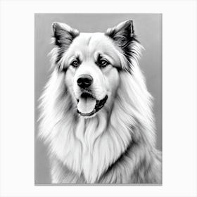 Leonberger B&W Pencil dog Canvas Print