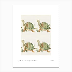 Cute Animals Collection Turtle 1 Canvas Print