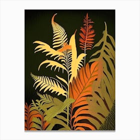 Fire Fern Rousseau Inspired Canvas Print