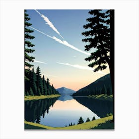 Lake In The Mountains Canvas Print