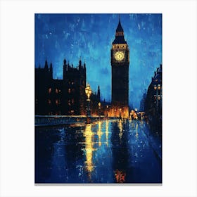 Fantasy Rainy Night In London 12 Canvas Print