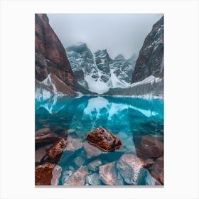 Blue Lake In Banff National Park Canvas Print