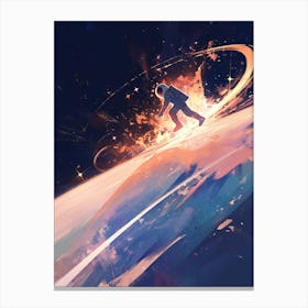 Space Man In Space Canvas Print