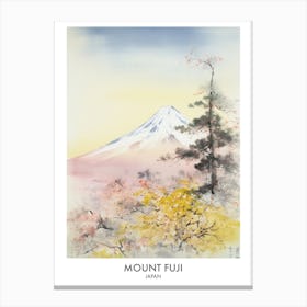 Mount Fuji 2 Watercolour Travel Poster Canvas Print