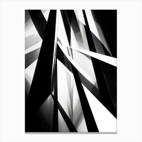 Shadows Abstract Black And White 4 Canvas Print