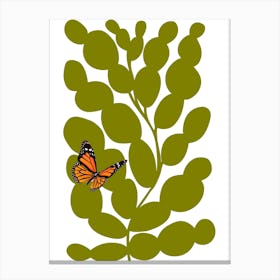 Butterfly On A Leaf Toile