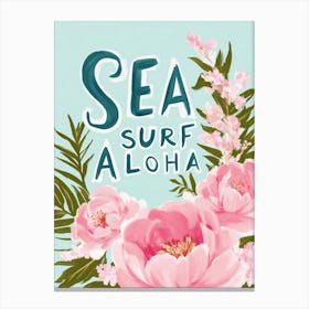 Sea Surf Aloha Canvas Print