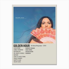 GOLDEN HOUR By Kacey Musgraves. 2018 Poster 1 Canvas Print