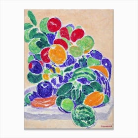 Breadfruit Vintage Sketch Fruit Canvas Print