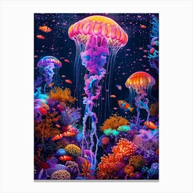 Jellyfish Painting Canvas Print