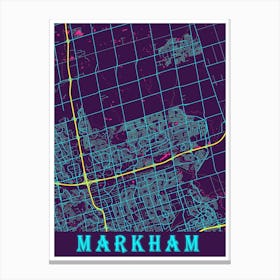 Markham Map Poster 1 Canvas Print