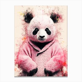 Pink Panda Canvas Print