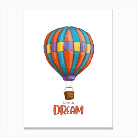 Hot Air Balloon Vector Illustration Canvas Print