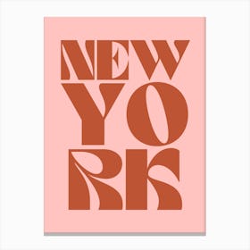 Pink And Burgundy New York Canvas Print