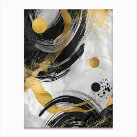 Abstract Black And Gold Canvas Print 12 Canvas Print