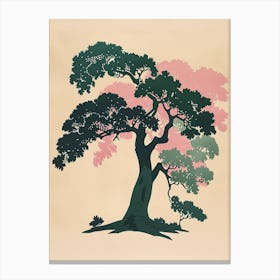 Paulownia Tree Colourful Illustration 2 Canvas Print
