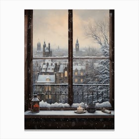 Winter Cityscape London United Kingdom 10 Canvas Print