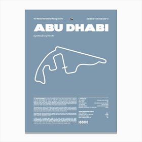 F1 Race Track Abu Dhabi Formula 1 Racing Track F1 Merch Formula One F1 Poster Formula 1 Poster F1 Canvas Print