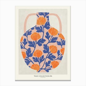 Vase orange flowers Collection Canvas Print