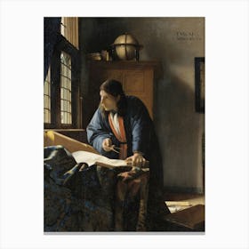 Johannes Vermeer The Geographer Canvas Print