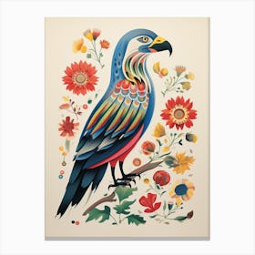 Scandinavian Bird Illustration Hawk 3 Canvas Print
