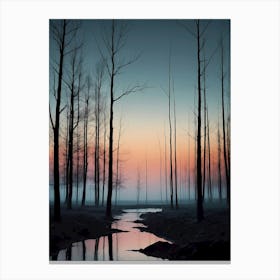 Sunrise In The Forest 1 Canvas Print