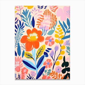 Flowers 35, Matisse style, Floral texture Canvas Print