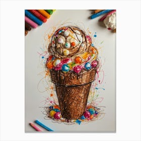 Ice Cream Cone 79 Canvas Print